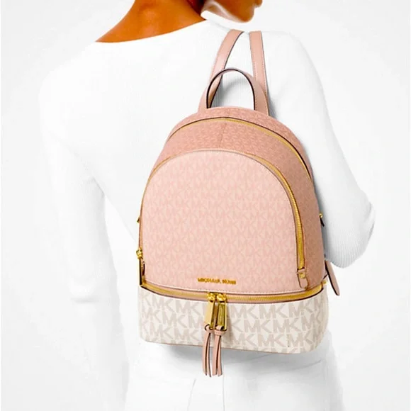 MICHAEL Michael Kors | Bags | Rhea Medium Colorblock Logo  display picture 3